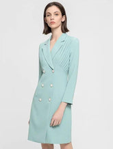 Minted Green Draped Shirt Dress